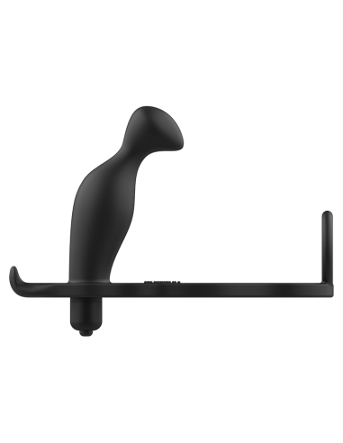 ADDICTED TOYS PLUG ANAL CON ANILLO SILICONA NEGRO 12 CM