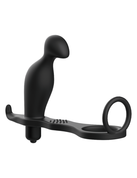 ADDICTED TOYS PLUG ANAL CON ANILLO SILICONA NEGRO 12 CM