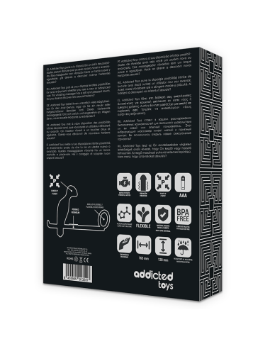 ADDICTED TOYS PLUG ANAL CON ANILLO SILICONA NEGRO 12 CM