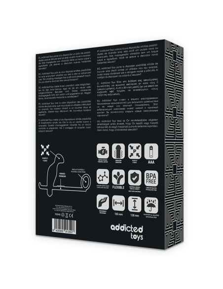 ADDICTED TOYS PLUG ANAL CON ANILLO SILICONA NEGRO 12 CM