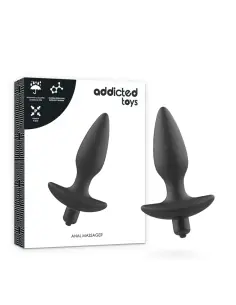ADDICTED TOYS MASAJEADOR PLUG ANAL CON VIBRACION NEGRO