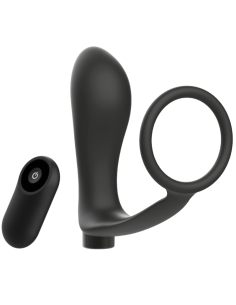 ADDICTED TOYS ANILLA PENE CON PLUG ANAL CONTROL REMOTO NEGRO RECARGABLE 2