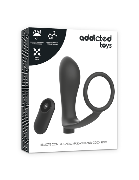 ADDICTED TOYS ANILLA PENE CON PLUG ANAL CONTROL REMOTO NEGRO RECARGABLE ADDICTED TOYS ANILLA PENE CON PLUG ANAL CONTROL REMOTO NEGRO RECARGABLE
