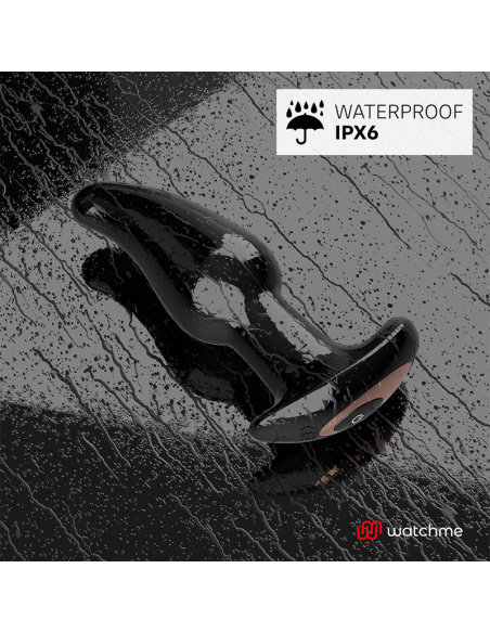 ANBIGUO WATCHME CONTROL REMOTO PLUG ANAL VIBRADOR CON ROTACION DE PERLAS AMADEUS