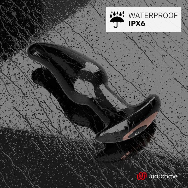 ANBIGUO WATCHME CONTROL REMOTO PLUG ANAL VIBRADOR CON ROTACION DE PERLAS AMADEUS