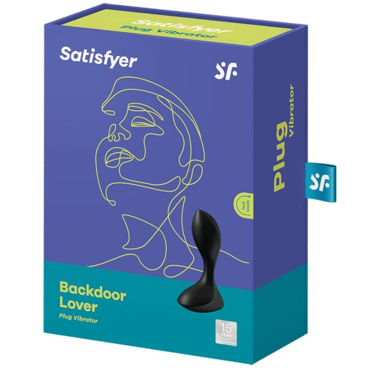 SATISFYER BACKDOOR LOVER PLUG ANAL VIBRADOR NEGRO