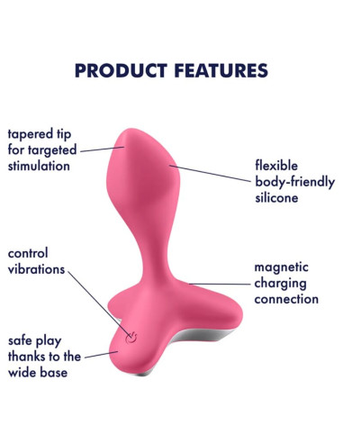 SATISFYER GAME CHANGER PLUG VIBRADOR ROSA