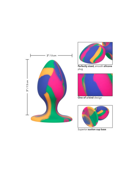 CALEXOTICS CHEEKY MEDIUM TIE DYE PLUG ANAL CALEXOTICS CHEEKY MEDIUM TIE DYE PLUG ANAL