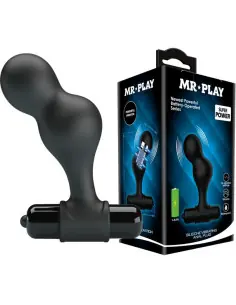 MR PLAY PLUG ANAL VIBRADOR DE SILICONA NEGRO 2