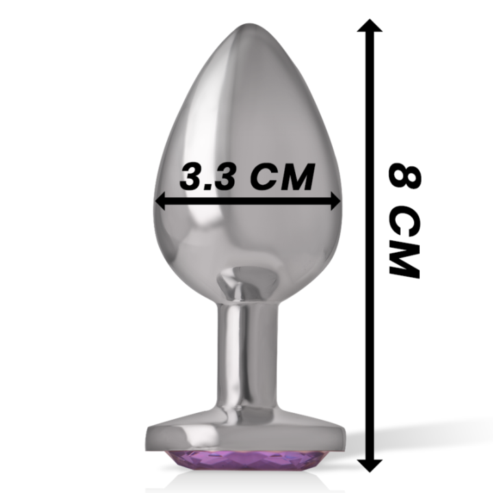 INTENSE PLUG ANAL METAL ALUMINIO CON CRISTAL VIOLETA TALLA M
