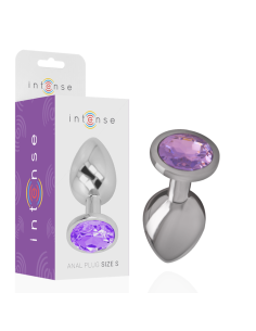 INTENSE PLUG ANAL METAL ALUMINIO CON CRISTAL VIOLETA TALLA L