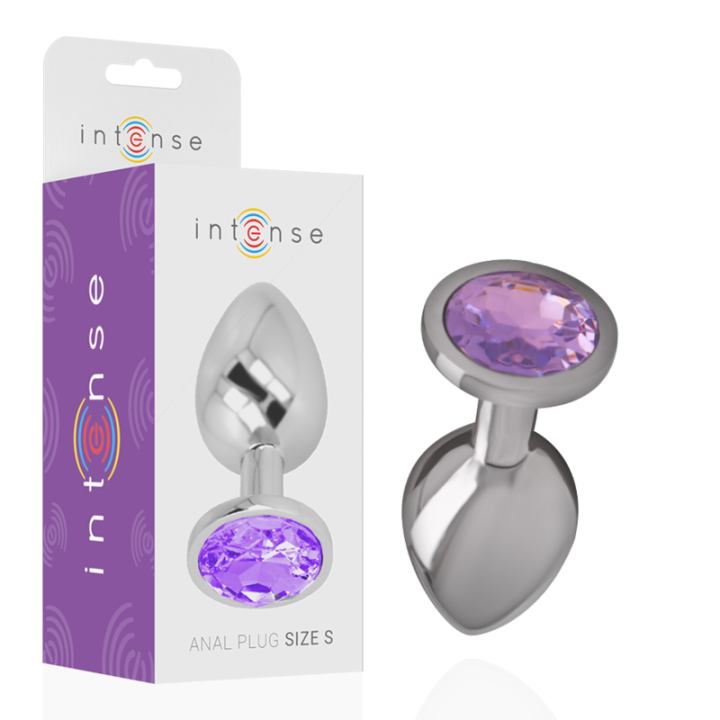 INTENSE PLUG ANAL METAL ALUMINIO CON CRISTAL VIOLETA TALLA L