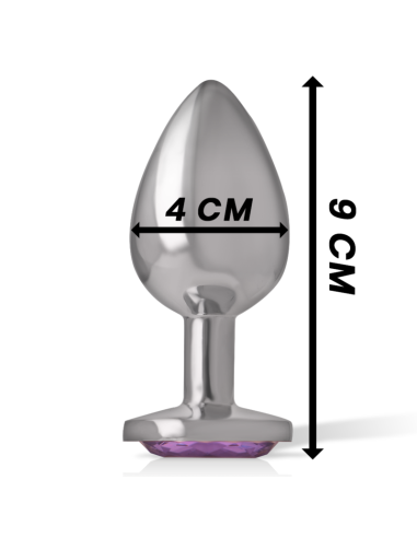 INTENSE PLUG ANAL METAL ALUMINIO CON CRISTAL VIOLETA TALLA L
