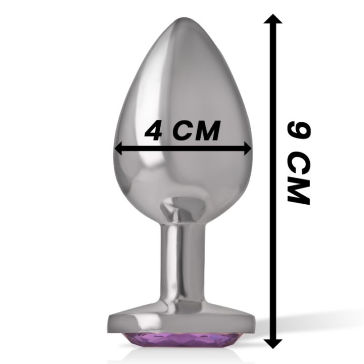 INTENSE PLUG ANAL METAL ALUMINIO CON CRISTAL VIOLETA TALLA L