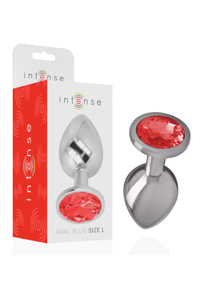 INTENSE PLUG ANAL METAL ALUMINIO CON CRISTAL ROJO TALLA L INTENSE PLUG ANAL METAL ALUMINIO CON CRISTAL ROJO TALLA L