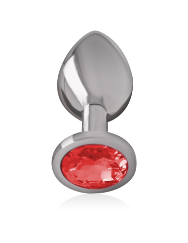 INTENSE PLUG ANAL METAL ALUMINIO CON CRISTAL ROJO TALLA L