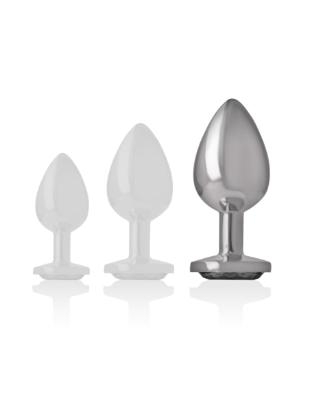 INTENSE PLUG ANAL METAL ALUMINIO CON CRISTAL NEGRO TALLA L