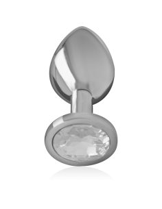 INTENSE PLUG ANAL METAL ALUMINIO CON CRISTAL PLATA TALLA M 2