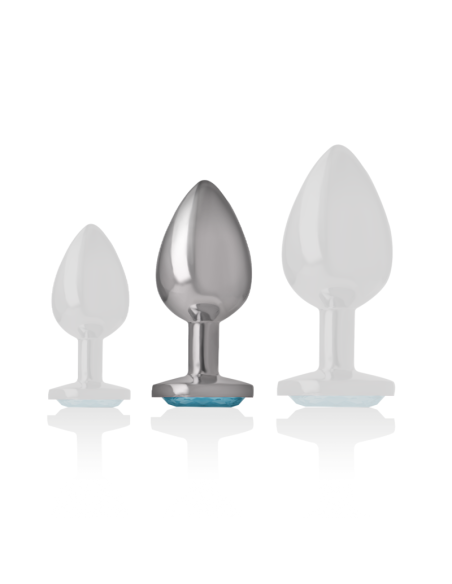 INTENSE PLUG ANAL METAL ALUMINIO CON CRISTAL AZUL TALLA M INTENSE PLUG ANAL METAL ALUMINIO CON CRISTAL AZUL TALLA M