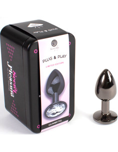 SECRETPLAY GUNMETAL BUTT PLUG TALLA S 7 CM 2