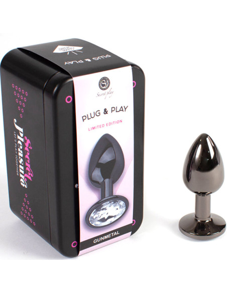 SECRETPLAY GUNMETAL BUTT PLUG TALLA S 7 CM SECRETPLAY GUNMETAL BUTT PLUG TALLA S 7 CM