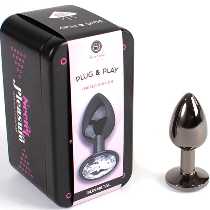 SECRETPLAY GUNMETAL BUTT PLUG TALLA S 7 CM