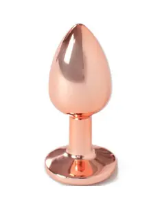 SECRETPLAY METAL BUTT PLUG ORO ROSA TALLA S 7 CM