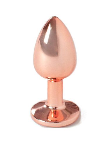SECRETPLAY METAL BUTT PLUG ORO ROSA TALLA S 7 CM