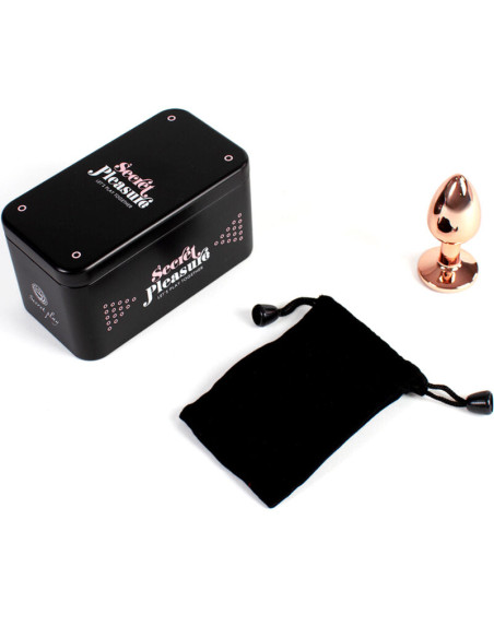 SECRETPLAY METAL BUTT PLUG ORO ROSA TALLA S 7 CM SECRETPLAY METAL BUTT PLUG ORO ROSA TALLA S 7 CM