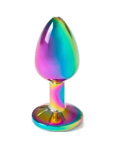 SECRETPLAY METAL BUTT PLUG MULTICOLOR TALLA S 7 CM