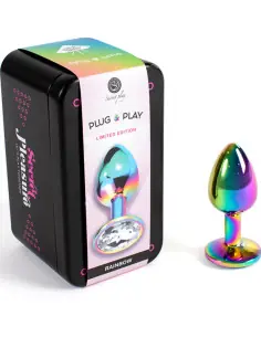 SECRETPLAY METAL BUTT PLUG MULTICOLOR TALLA S 7 CM 2