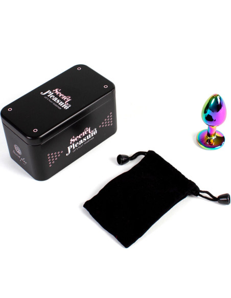 SECRETPLAY METAL BUTT PLUG MULTICOLOR TALLA S 7 CM SECRETPLAY METAL BUTT PLUG MULTICOLOR TALLA S 7 CM