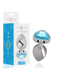 INTENSE PLUG ANAL METAL ALUMINIO CORAZON AZUL TALLA S