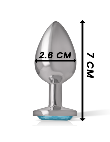 INTENSE PLUG ANAL METAL ALUMINIO CORAZON AZUL TALLA S