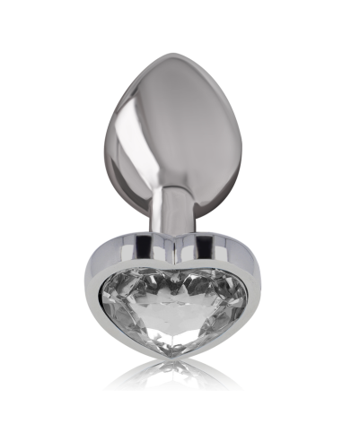 INTENSE PLUG ANAL METAL ALUMINIO CORAZON BLANCO TALLA M