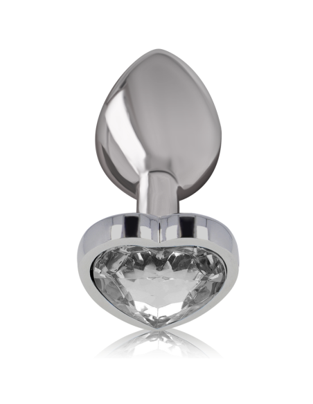 INTENSE PLUG ANAL METAL ALUMINIO CORAZON BLANCO TALLA M