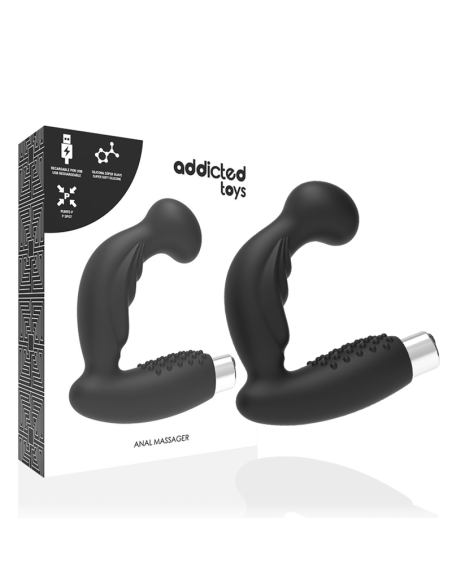 ADDICTED TOYS VIBRADOR PROSTATICO RECARGABLE MODEL 3 NEGRO