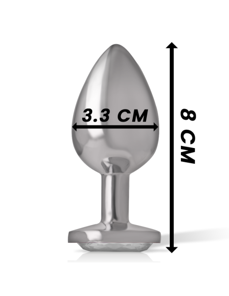 INTENSE PLUG ANAL METAL ALUMINIO CORAZON BLANCO TALLA M