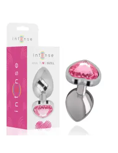 INTENSE PLUG ANAL METAL ALUMINIO CORAZON ROSA TALLA L