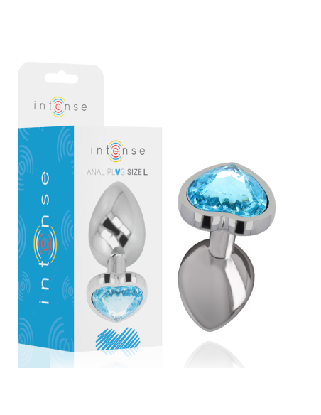 INTENSE PLUG ANAL METAL ALUMINIO CORAZON AZUL TALLA L INTENSE PLUG ANAL METAL ALUMINIO CORAZON AZUL TALLA L