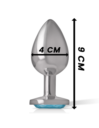 INTENSE PLUG ANAL METAL ALUMINIO CORAZON AZUL TALLA L