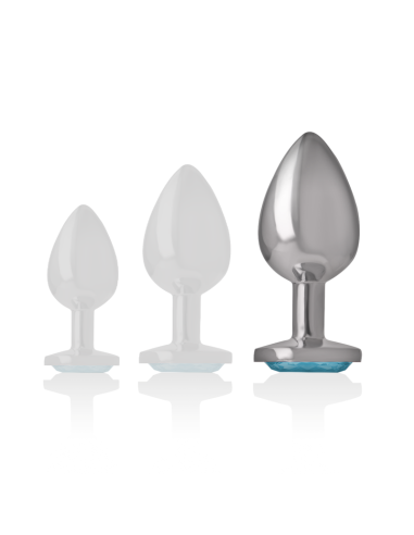 INTENSE PLUG ANAL METAL ALUMINIO CORAZON AZUL TALLA L