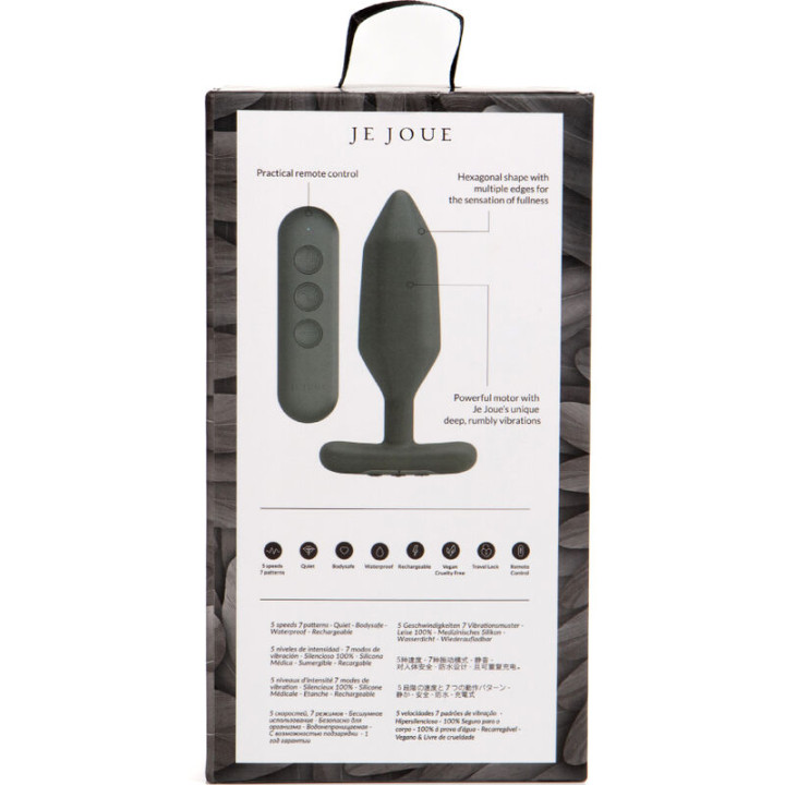 JE JOUE ONYX PLUG ANAL VIBRADOR NEGRO