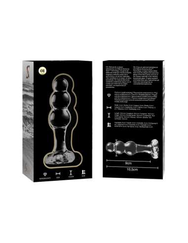 NEBULA SERIES BY IBIZA MODELO 1 PLUG CRISTAL TRANSPARENTE 105 CM O 3 CM