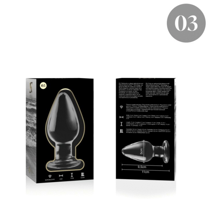 NEBULA SERIES BY IBIZA MODELO 3 PLUG CRISTAL TRANSPARENTE 11 CM O 5 CM