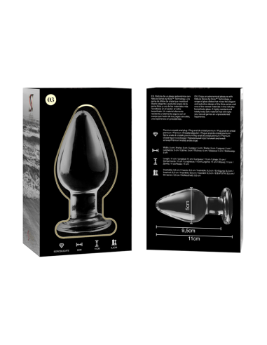 NEBULA SERIES BY IBIZA MODELO 3 PLUG CRISTAL TRANSPARENTE 11 CM O 5 CM