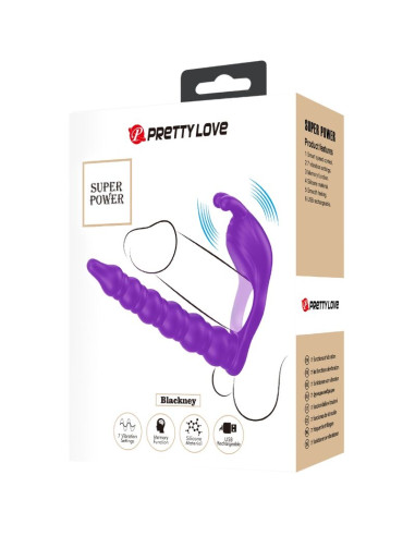 PRETTY LOVE BLACKNEY ANILLO PENE CON PLUG VIBRADOR LILA