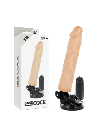 BASECOCK VIBRADOR REALASTICO CONTROL REMOTO NATURAL 21 CM O 4 CM