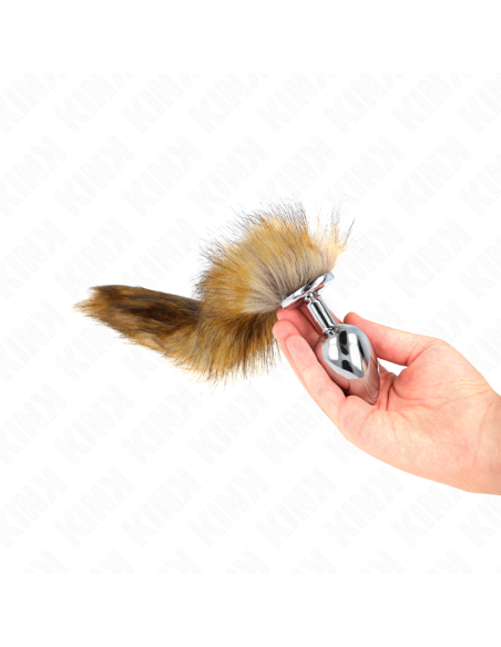 KINK PLUG ANAL TALLA L 10 X 4 CM CON COLA SINTETICA 40 CM MARRON KINK PLUG ANAL TALLA L 10 X 4 CM CON COLA SINTETICA 40 CM MARRON