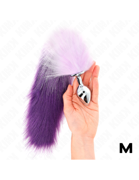 KINK PLUG ANAL TALLA M 8 X 35 CM CON COLA SINTETICA 40 CM VIOLETA KINK PLUG ANAL TALLA M 8 X 35 CM CON COLA SINTETICA 40 CM VIOLETA